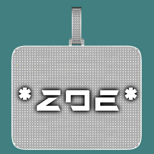CUSTOM LETTER NECKLACE 3D BIG SQUARE