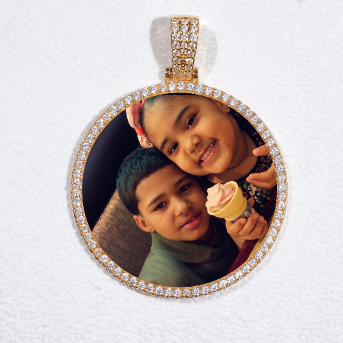 MEDIUM 3D CIRCLE CUSTOM PICTURE PENDANT