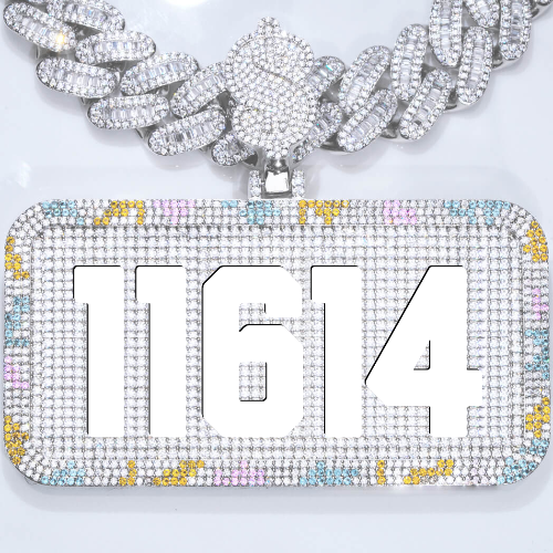 CUSTOM LETTER NECKLACE 3D COLORFUL SQUARE