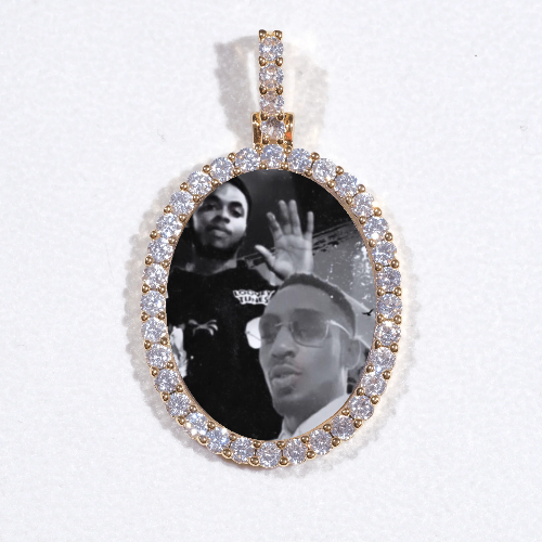 3D Oval Custom Picture Pendant