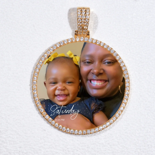 MEDIUM 3D CIRCLE CUSTOM PICTURE PENDANT