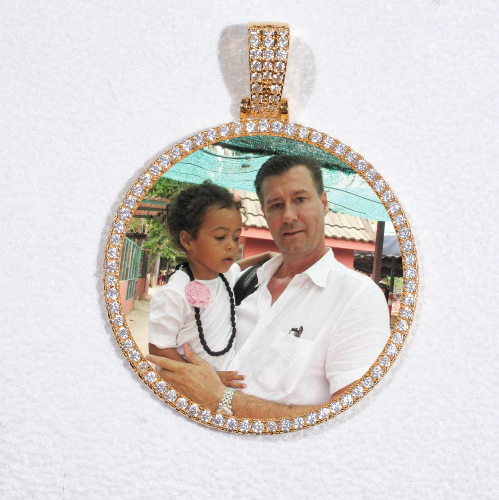 MEDIUM 3D CIRCLE CUSTOM PICTURE PENDANT