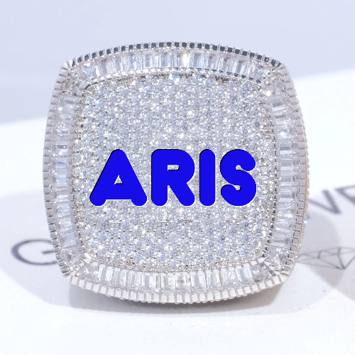 CUSTOM LETTER 3D ICED RING