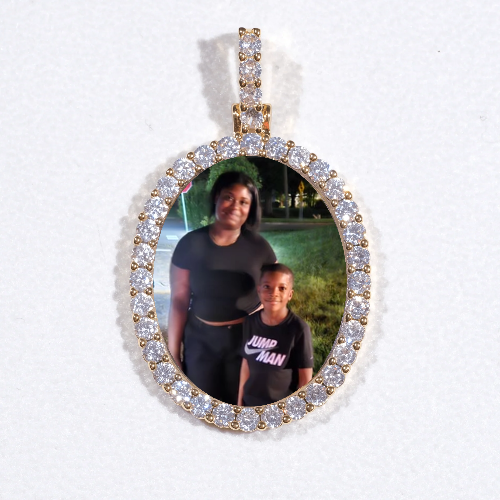 3D Oval Custom Picture Pendant