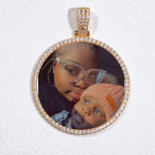 MEDIUM 3D CIRCLE CUSTOM PICTURE PENDANT