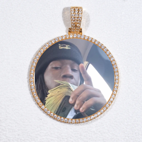 MEDIUM 3D CIRCLE CUSTOM PICTURE PENDANT
