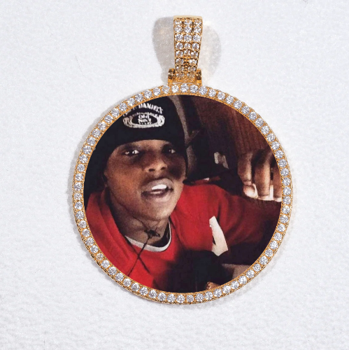 MEDIUM 3D CIRCLE CUSTOM PICTURE PENDANT
