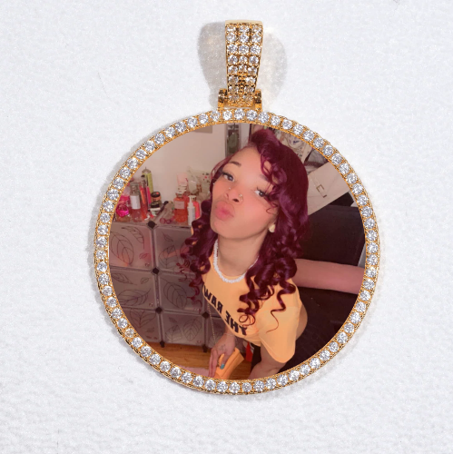 MEDIUM 3D CIRCLE CUSTOM PICTURE PENDANT