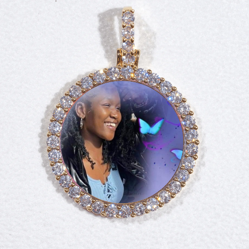 3D CIRCLE CUSTOM PICTURE PENDANT SMALL SIZE
