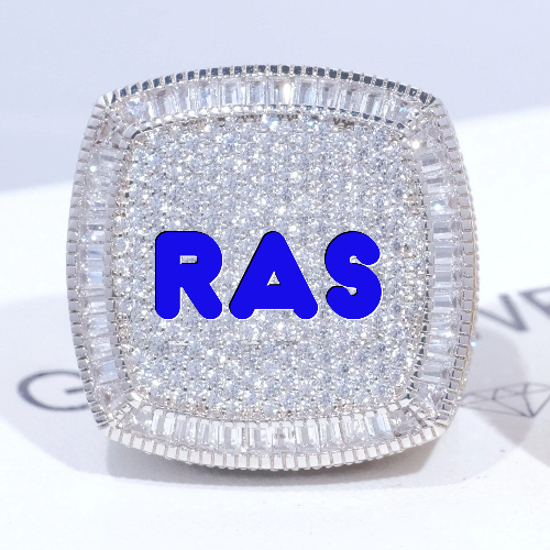 CUSTOM LETTER 3D ICED RING