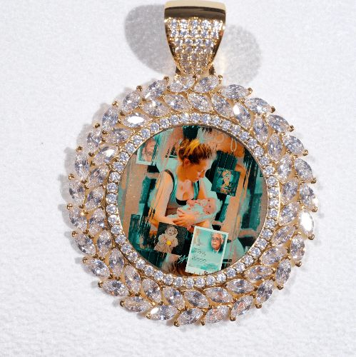 Large 3D Wheat Ear Custom Picture Pendant