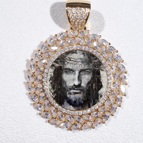 Large 3D Wheat Ear Custom Picture Pendant