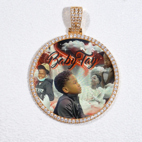 MEDIUM 3D CIRCLE CUSTOM PICTURE PENDANT