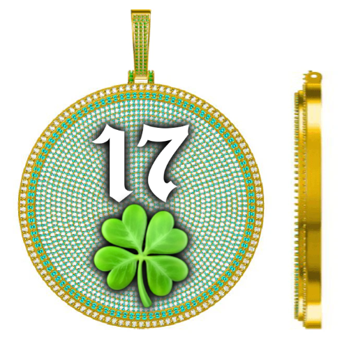 CUSTOM LETTER NECKLACE 3D BIG DISC