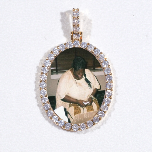 3D Oval Custom Picture Pendant