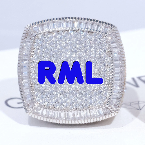 CUSTOM LETTER 3D ICED RING