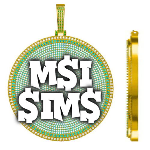 CUSTOM LETTER NECKLACE 3D BIG DISC