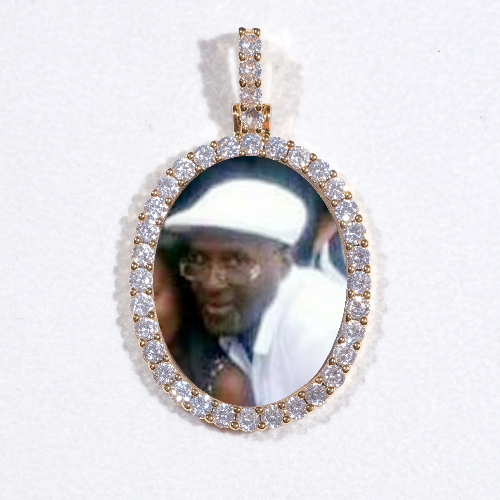 3D Oval Custom Picture Pendant