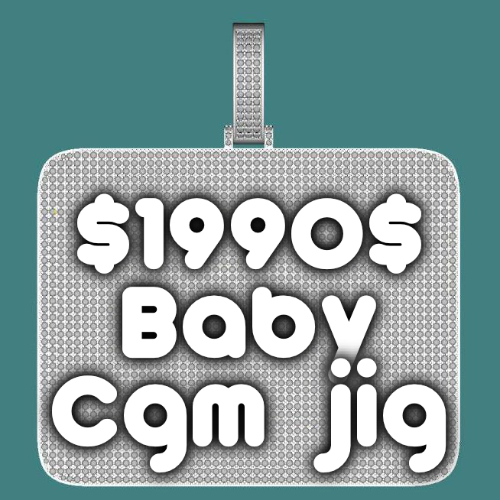CUSTOM LETTER NECKLACE 3D BIG SQUARE