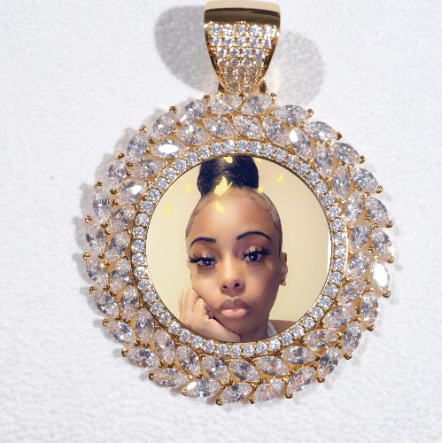 Large 3D Wheat Ear Custom Picture Pendant