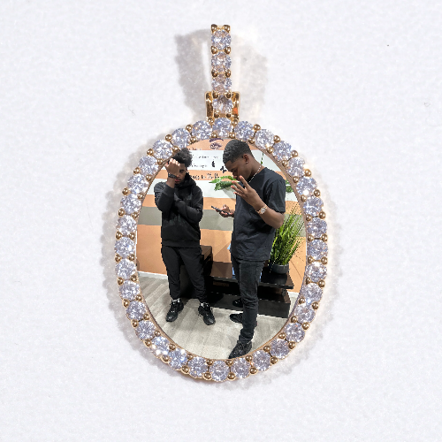 3D Oval Custom Picture Pendant