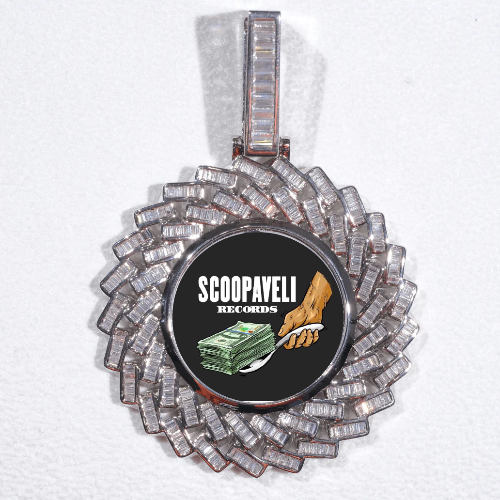 Large 3D Baguette Custom Picture Pendant
