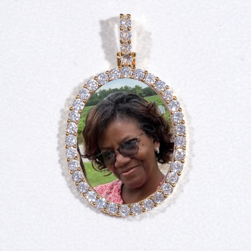 3D Oval Custom Picture Pendant