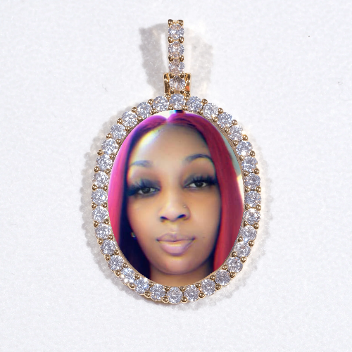 3D Oval Custom Picture Pendant