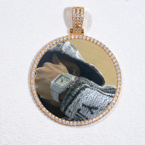 MEDIUM 3D CIRCLE CUSTOM PICTURE PENDANT
