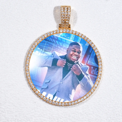 MEDIUM 3D CIRCLE CUSTOM PICTURE PENDANT