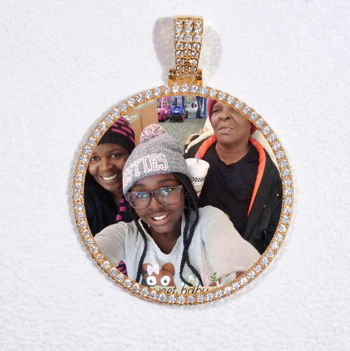 MEDIUM 3D CIRCLE CUSTOM PICTURE PENDANT