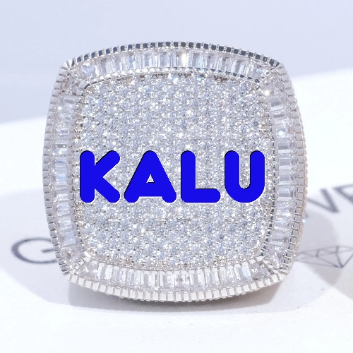CUSTOM LETTER 3D ICED RING