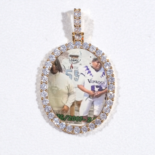 3D Oval Custom Picture Pendant