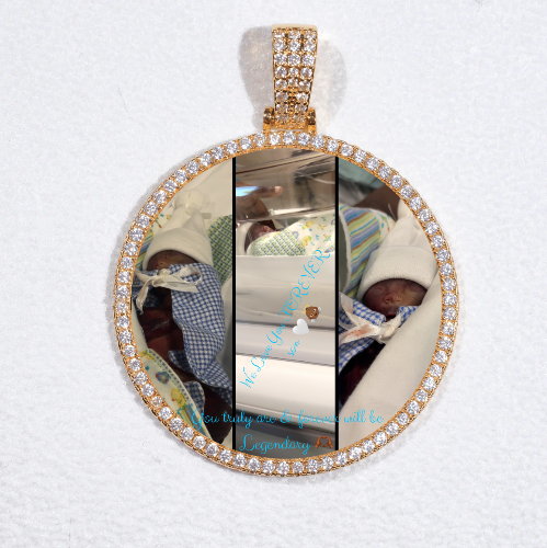 MEDIUM 3D CIRCLE CUSTOM PICTURE PENDANT