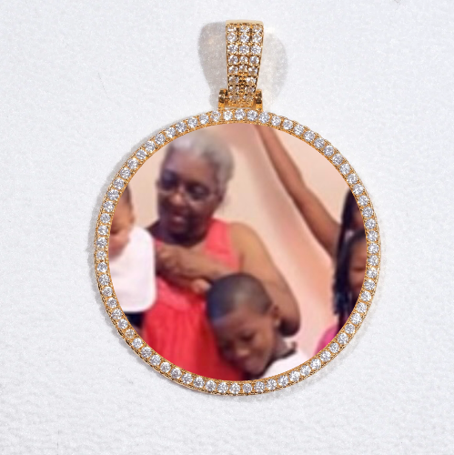 MEDIUM 3D CIRCLE CUSTOM PICTURE PENDANT