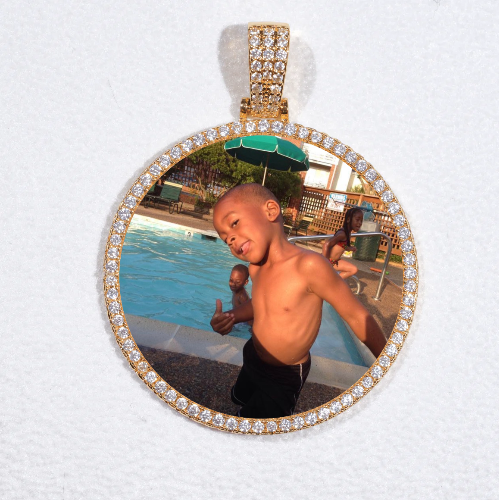 MEDIUM 3D CIRCLE CUSTOM PICTURE PENDANT