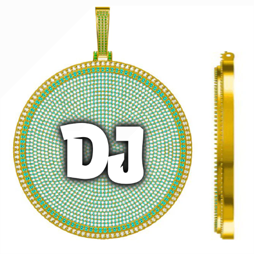 CUSTOM LETTER NECKLACE 3D BIG DISC
