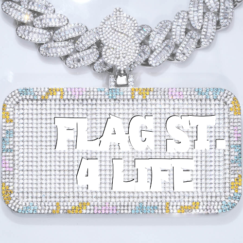 CUSTOM LETTER NECKLACE 3D COLORFUL SQUARE