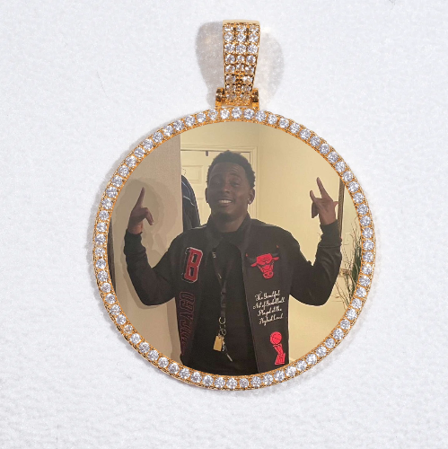 MEDIUM 3D CIRCLE CUSTOM PICTURE PENDANT