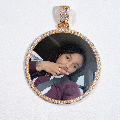 MEDIUM 3D CIRCLE CUSTOM PICTURE PENDANT