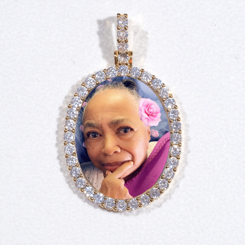 3D Oval Custom Picture Pendant