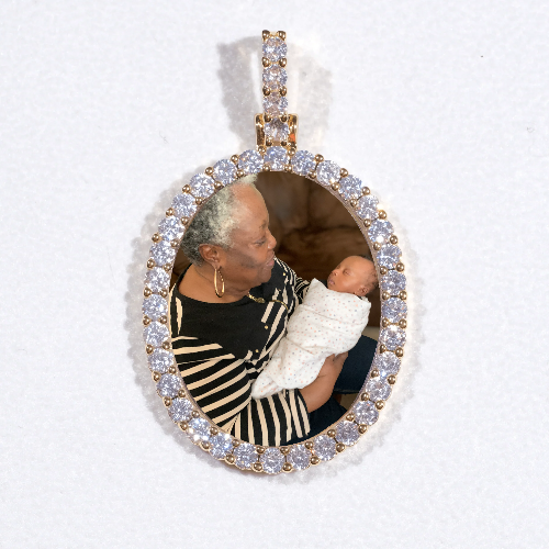 3D Oval Custom Picture Pendant