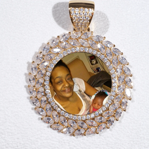 Large 3D Wheat Ear Custom Picture Pendant