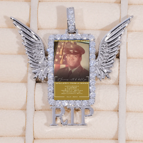 RIP WING 3D CUSTOM PICTURE PENDANT