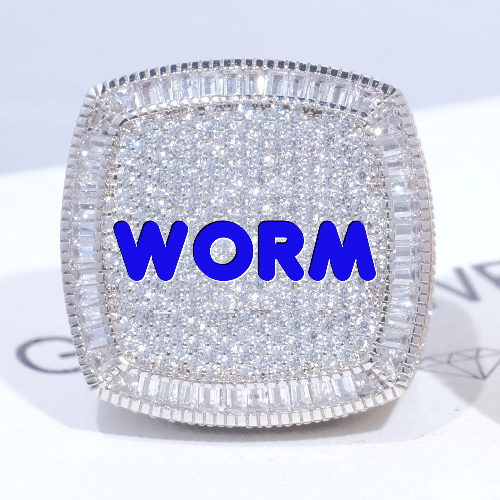 CUSTOM LETTER 3D ICED RING