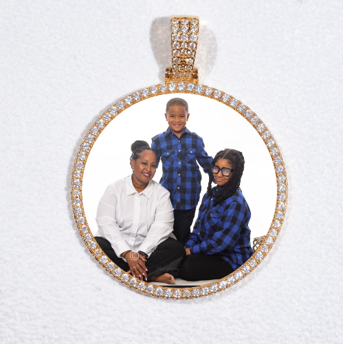 MEDIUM 3D CIRCLE CUSTOM PICTURE PENDANT