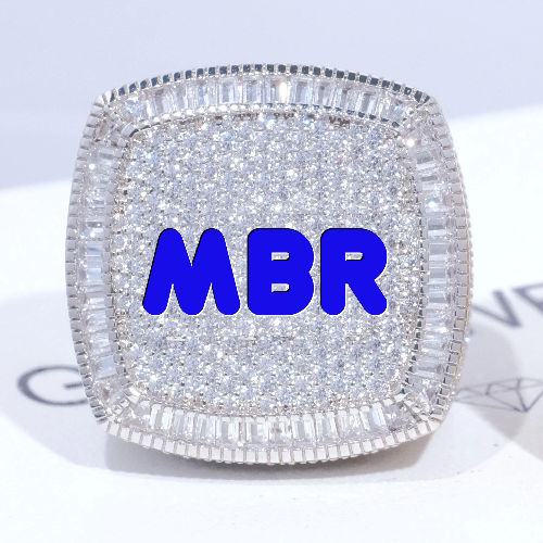 CUSTOM LETTER 3D ICED RING