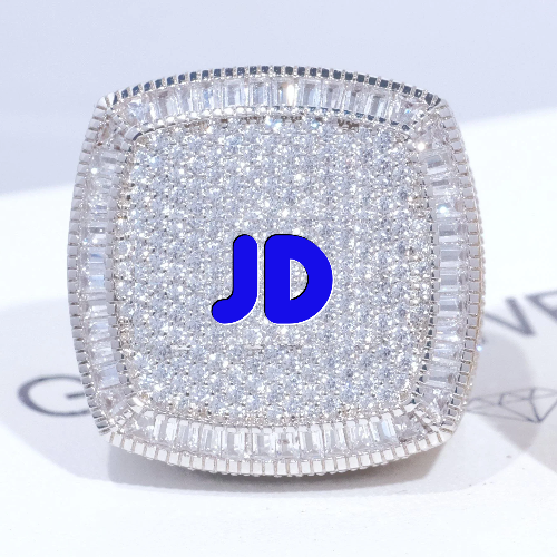 CUSTOM LETTER 3D ICED RING