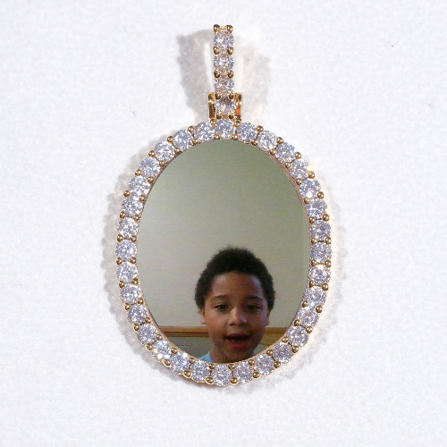 3D Oval Custom Picture Pendant