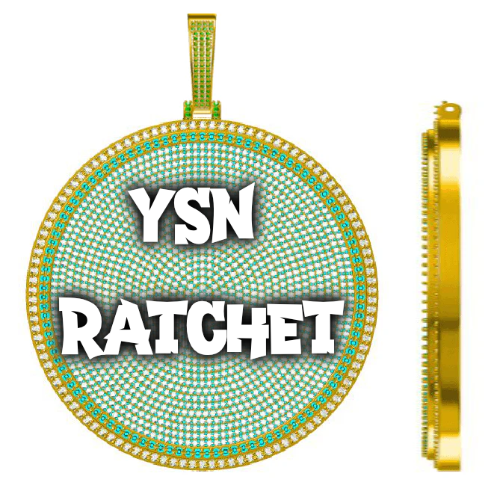 CUSTOM LETTER NECKLACE 3D BIG DISC